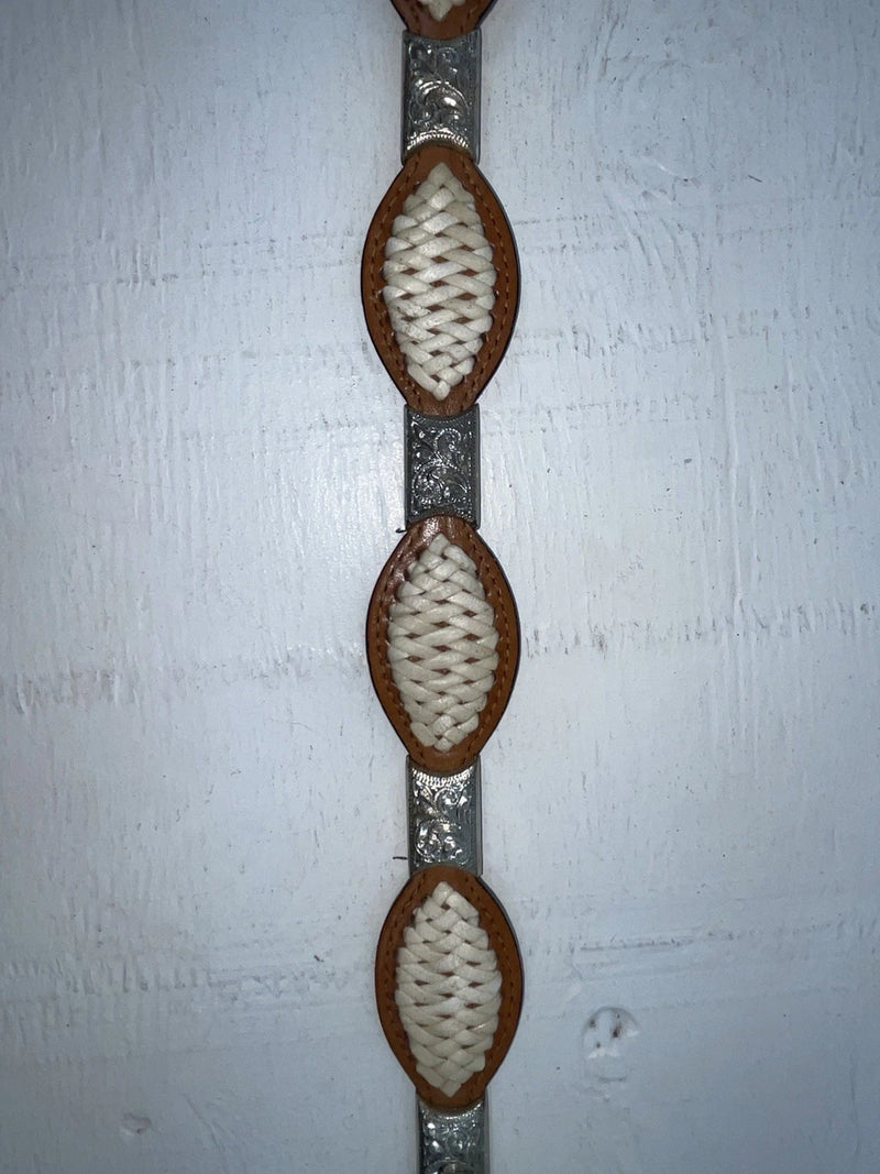 New Brown Genuine Leather Nocona Weaved And Pendent 28” Belt #2216448 NN-18
