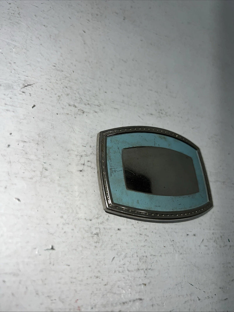 New Women’s Square Silver Turquoise Belt Buckle Mirror Middle F-12