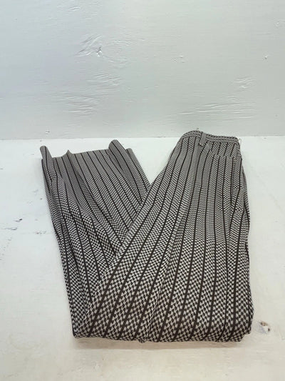 New Vintage Black And White Checkered Panhandle Slim Polyester Pants #8042 SS-71