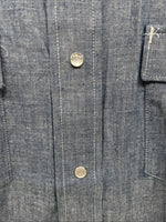 New Men’s Champion Western Blue Jean Long Sleeve Pearl Snap 14 Small AA-1