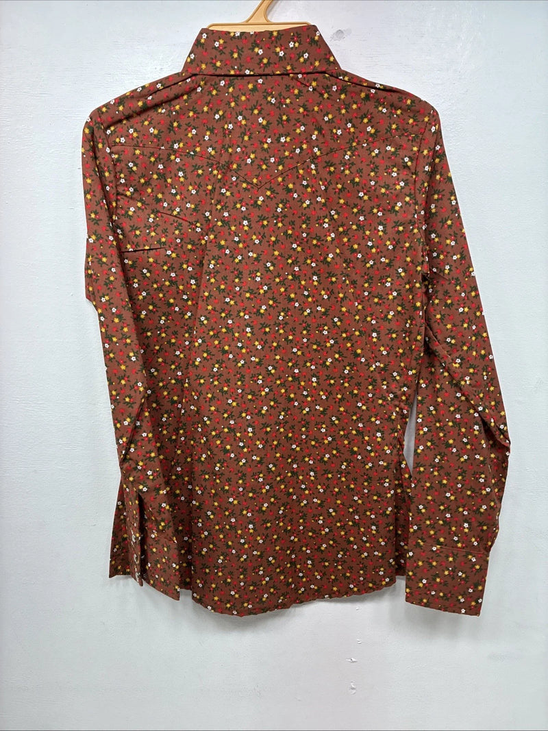 New Women’s Dickson Jenkins Floral Long Sleeve Pearl Snap Size 32 MM-50