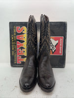 New Men’s Brown Texas Brand Cowboy Boots. 7901 10 D. 7-37
