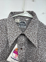 New Women’s Miller Brown Designed Long Sleeve Pearl Snap Size 15 KK-55