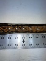 New Brown Genuine Leather Perkies Tooled 32” Belt #7512 NN-13 