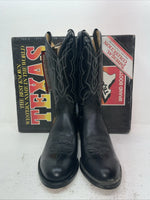 New Men’s Black Texas Brand Cowboy Boots. M 610 10 D. 7-44