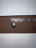 New Brown Genuine Leather Nocona Silver Pendant 40” Belt #N3431502 Z-102