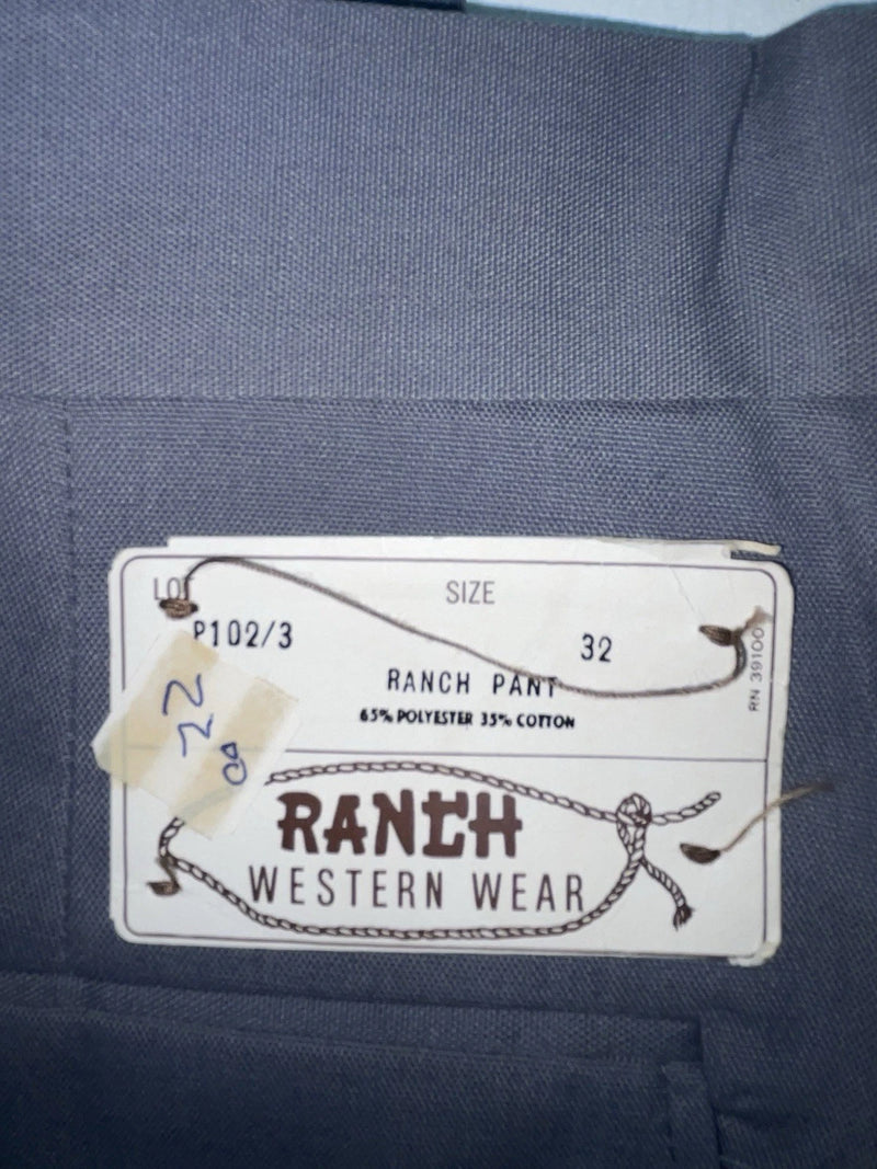 New Vintage Gray Ranch Polyester Pants #P1023 ZZ-10