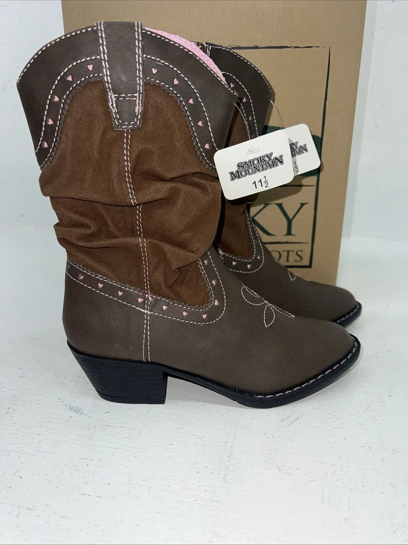 New Children’s Brown Smoky Mountain Cowboy Boots. 1122C 11.5 11 1/2 . 24-92