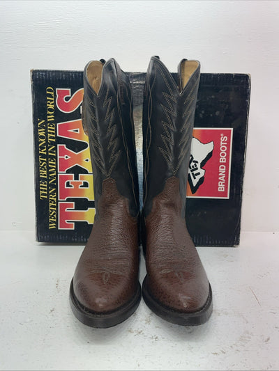 New Men’s Brown Texas Brand Cowboy Boots. 251527461 10.5 10 1/2 D. 8-47