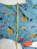New Women’s Dickson Jenkins Blue Floral Long Sleeve Pearl Snap Size 30 KK-92