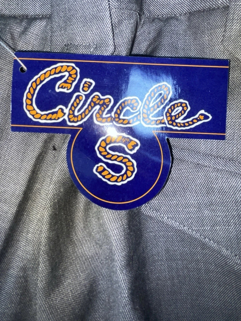 New Vintage Gray Circle S Polyester Pants #CP6715 SS-34