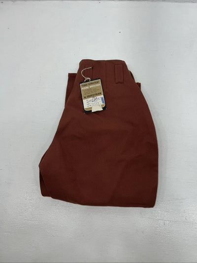 New Girls Burnt Orange Equestrian Equi-stretch English Riding Breeches. 10 A-141