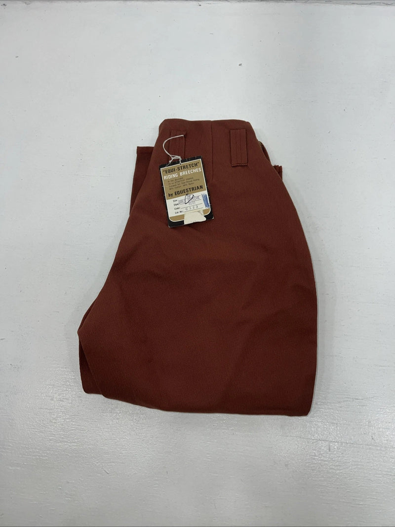 New Girls Burnt Orange Equestrian Equi-stretch English Riding Breeches. 10 A-141