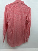 New Men’s Miller Pink Design Long Sleeve Pearl Snap 15 X 34 Medium K-66