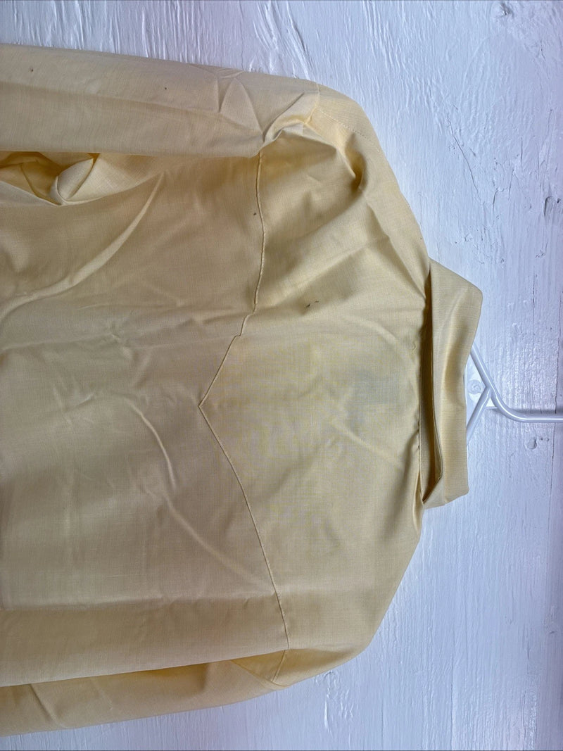 New Men’s Mesquite Yellow Long Sleeve Pearl Snap 16 X 35 Large CC-67