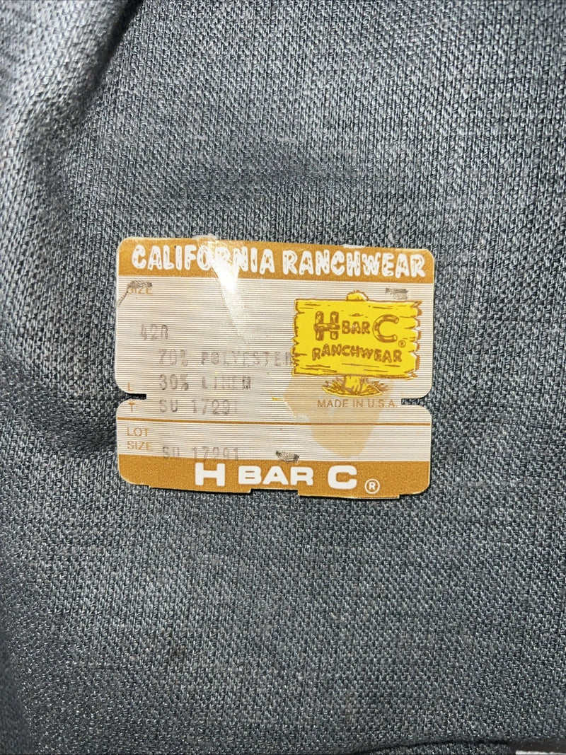 New Men’s Gray HbarC California Ranchwear Dress Coat 42R WW-54