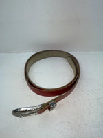 New Red Genuine Leather 40” Belt Z-84