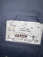 New Vintage Gray Ranch Polyester Pants #P1023 SS-38