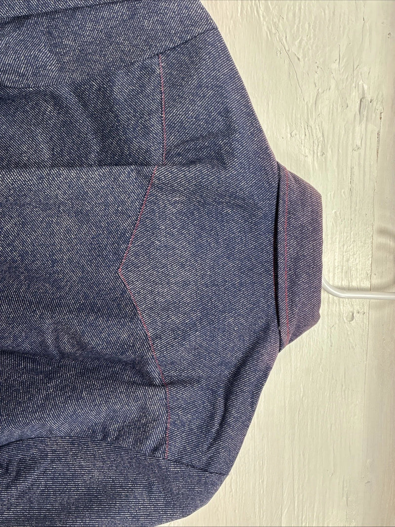 New Kids Tem Tex Blue Jean Long Sleeve Pearl Snap 14 AA-22