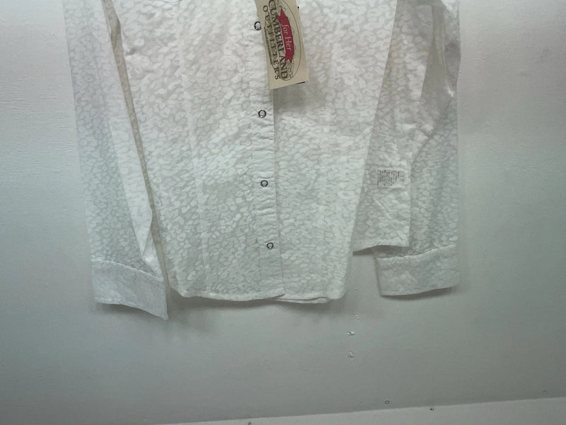 New Women’s White Cumberland Outfitters Long Sleeve Button Up Shirt M 3B-36