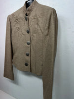 New Women’s Longhorn Brown Short Jacket Medium #5834 CC-605