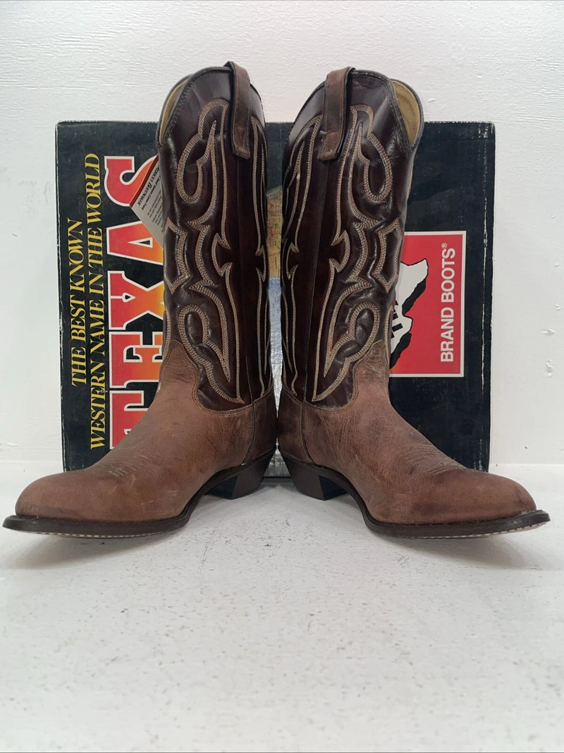 New Women’s Brown Texas Brans Cowboy Boots. 4731 8.5 8 1/2 M. 15-31