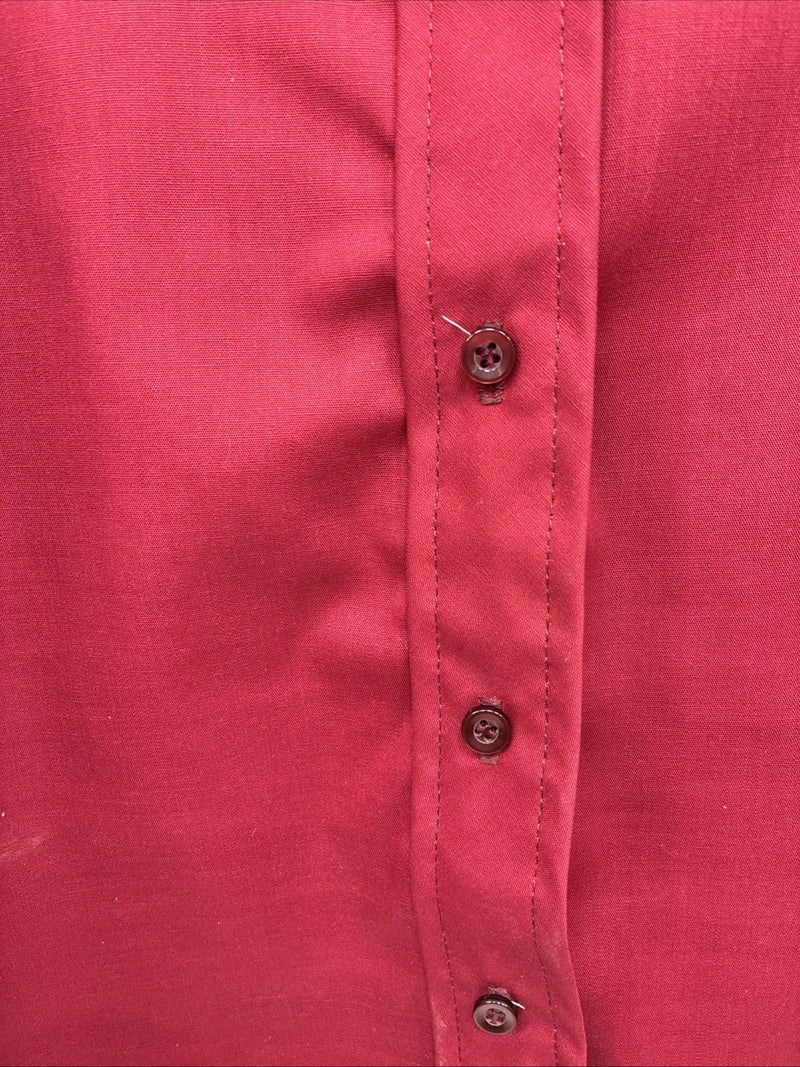 New Kids Fenton Dark Red Long Sleeve Button Up Size 8 YY-118