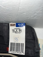New Men’s Gray Cowboy Cut Slim Fit Wrangler Jeans. 15x34 H-7