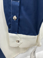 New Men’s Cowboy Threads Blue White Long Sleeve Button Up XL O-38