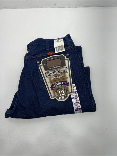 New Men’s Cowboy Cut Classic Fit Wrangler Denim Jeans. 17/18x34 F-37