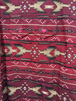 New Women’s Cumberland Red Design Short Sleeve Button Up Large MM-121