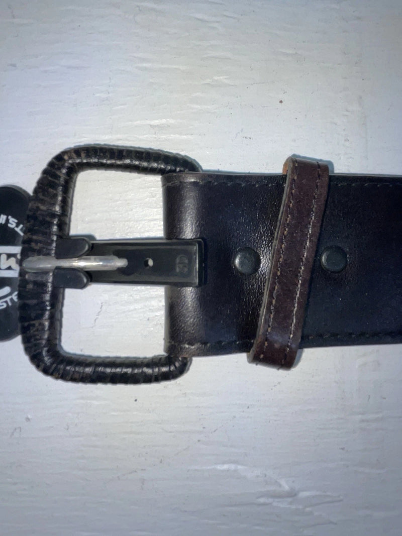 New Black Genuine Leather M & F Weaved And Pendent 24” Belt #3241001 NN-69