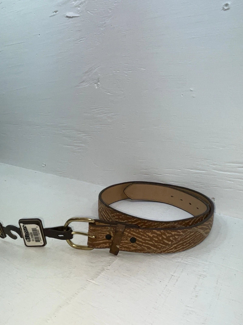 New Brown Genuine Leather Nocona Stitched And Textured 36” Belt #1613099 JJ-74