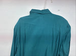 New Women’s Rough Rider Teal Long Sleeve Button Up Large KK-20