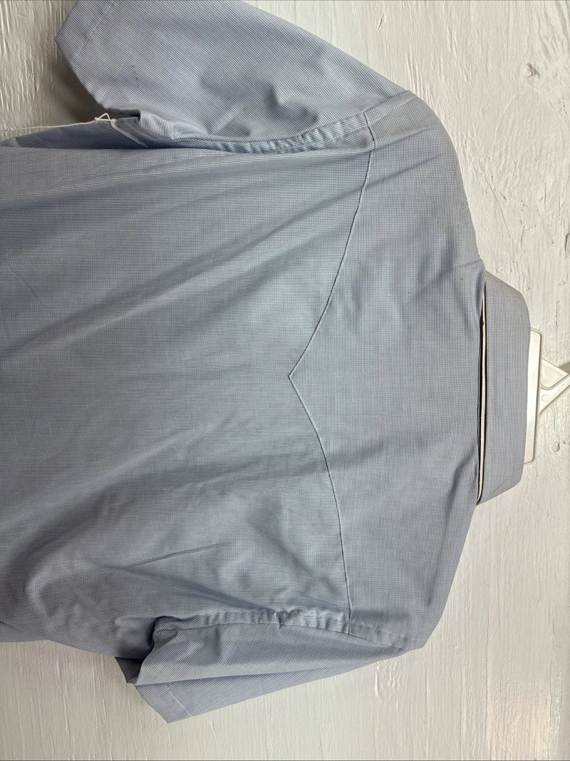 New Men’s Texas Sage Blue Short Sleeve Pearl Snap 16.5 Large Q-82