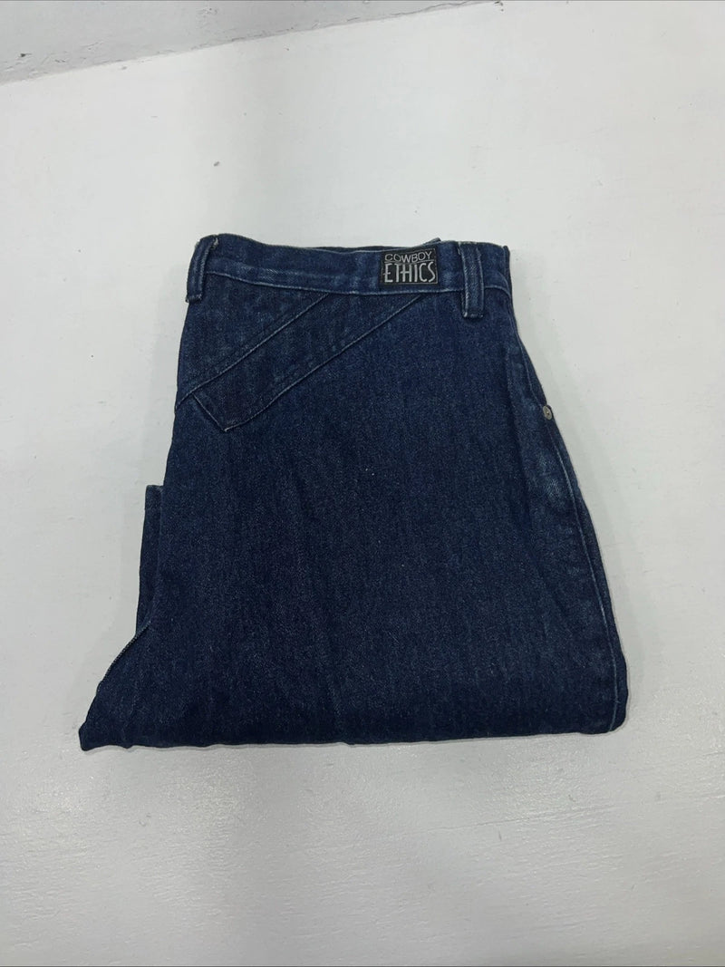 New Women’s Cowboy Ethics Original Fit Denim Jeans No Back Pockets. 15/16x36 K-2