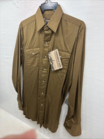New Men’s Panhandle Slim Green Long Sleeve Pearl Snap 16.5 Large CC-31