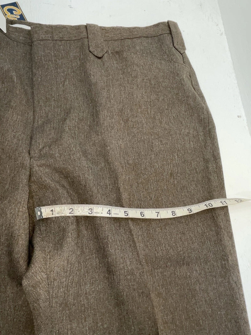 New Vintage Brown Circle S Polyester Pants #CP4776 OO-25