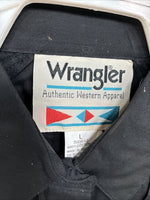 New Women’s Wrangler Black Designed Long Sleeve Button Up Large MM-124