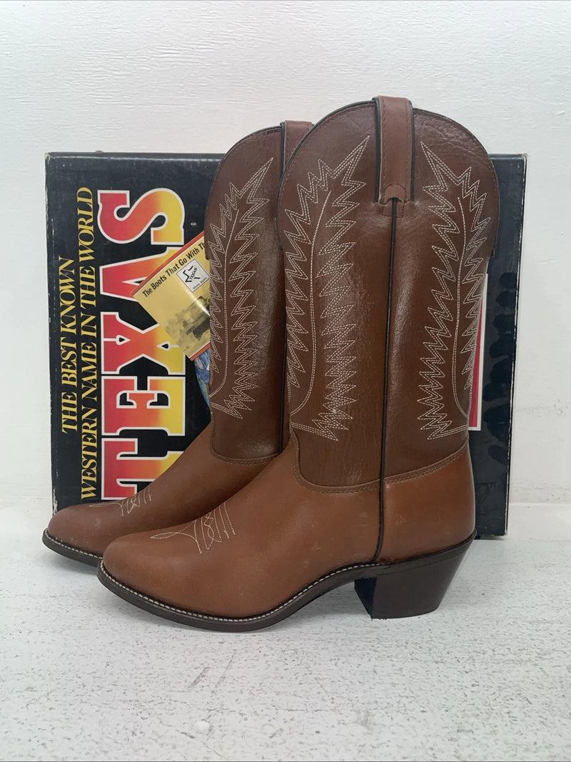 New Men’s Brown Texas Brand Cowboy Boots. 4501 9 M. 3-41