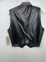 New Women’s 1849 Authentic Ranchwear Black Western Show Vest Medium G-602