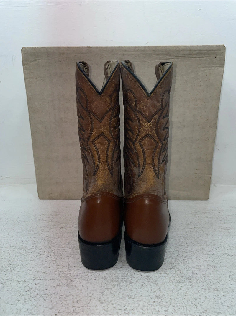 New Youth Brown Sears Cowboy Boots. 658 64889 4 D. 22-94