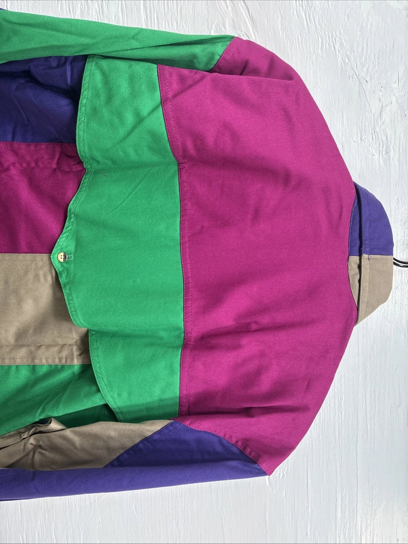 New Men’s San Angelo Multicolor Long Sleeve Button Up Short XL T-39
