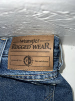 New Men’s Wrangler Rugged Wear Relaxed Fit Insulated Denim Jeans. 44x32 I-10