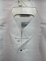 New Classix White Long Sleeve Button Up English Shirt XL AA-49