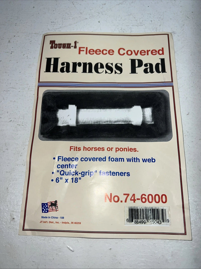 New Tough 1 Fleece Covered Harness Pad Horse Or Pony 6” X 18” #74-6000 HH-6