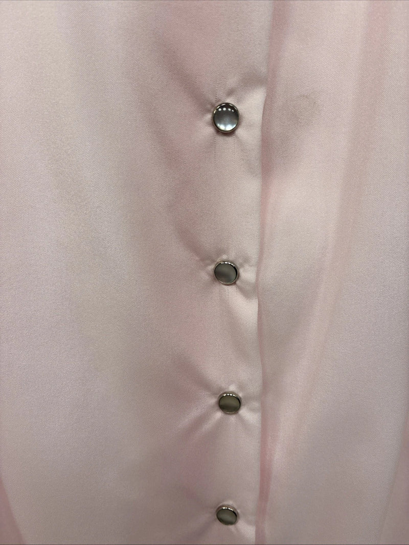 New Women’s Dickson Jenkins Pink Long Sleeve Pearl Snap Size 36 II-61