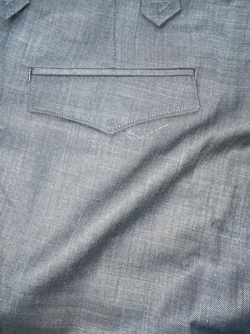New Vintage Gray Circle S Polyester Pants #CP6715 SS-6