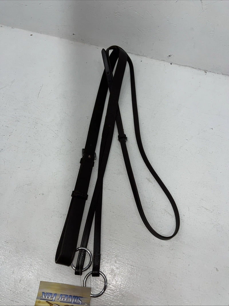New Silver Fox Brown Leather Run Flat Standing Martingale #20-1516-0-0 BB-42