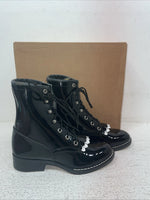 New Kids Black Lace Up Bronco Cowboy Boots. C 1330 1 D. 23-106
